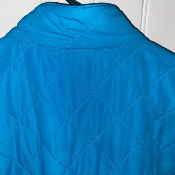 Bit & Bridle Sleeveless Quilted Riding Vest Full Zip Fleece Lined Blue Size L - Picture 6 of 8